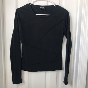 Silver Tab Black Long Sleeve Blouse / Shirt